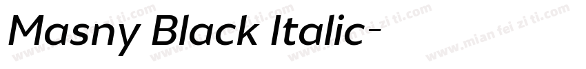 Masny Black Italic字体转换
